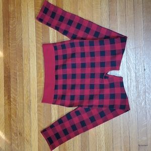 Milwaukee Wisconsin flanneled leggings M/L Buffalo Plaid